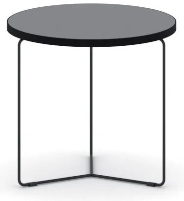 Okrúhly konferenčný stôl TENDER, priemer 50 cm, grafit