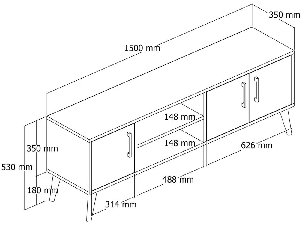 TV stolík Exxen Oak