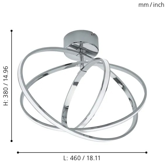 Eglo 96306 - LED Stropné svietidlo SELVINA 3xLED/12W,14W,9W/230V