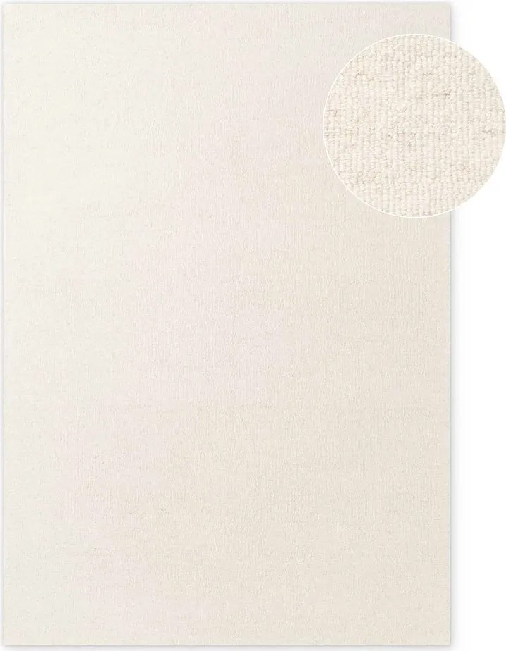 Krémový ručne tkaný vlnený koberec 160x230 cm Puristic Knots – Elle Decoration