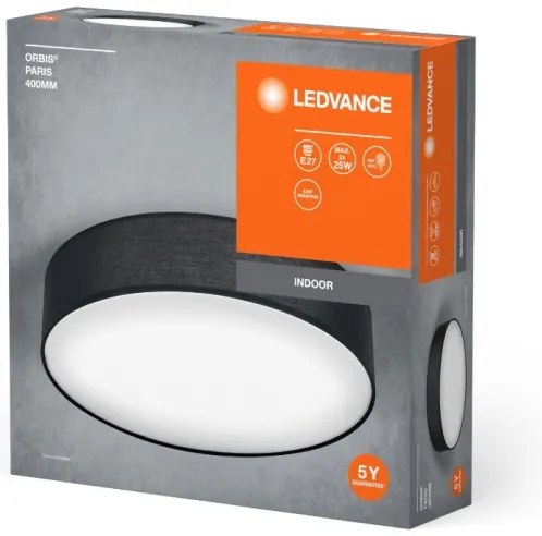 Ledvance - Stropné svietidlo ORBIS PARIS 2xE27/25W/230V čierna