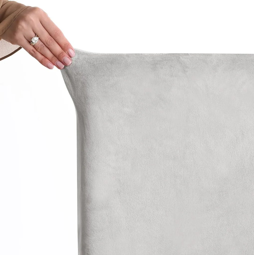 Restilo Napínací poťah na stoličku Sento strieborná, 48 x 48 x 58 + 10 cm, súprava 4 ks