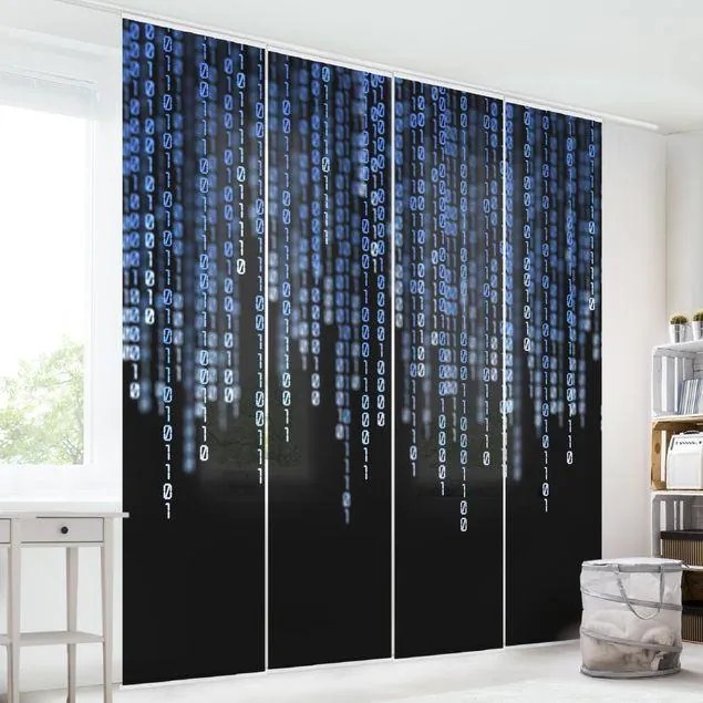 MANUFACTURER - Súprava posuvnej záclony - Binárny kód - 4 panely