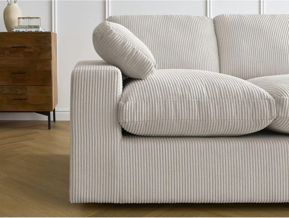 Béžová menčestrová rohová pohovka Belair – Bobochic Paris