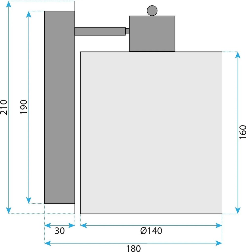 Toolight Toolight, nástenné svietidlo 1xE27, APP1823-1W, čierna-prírodná hnedá, OSW-09315