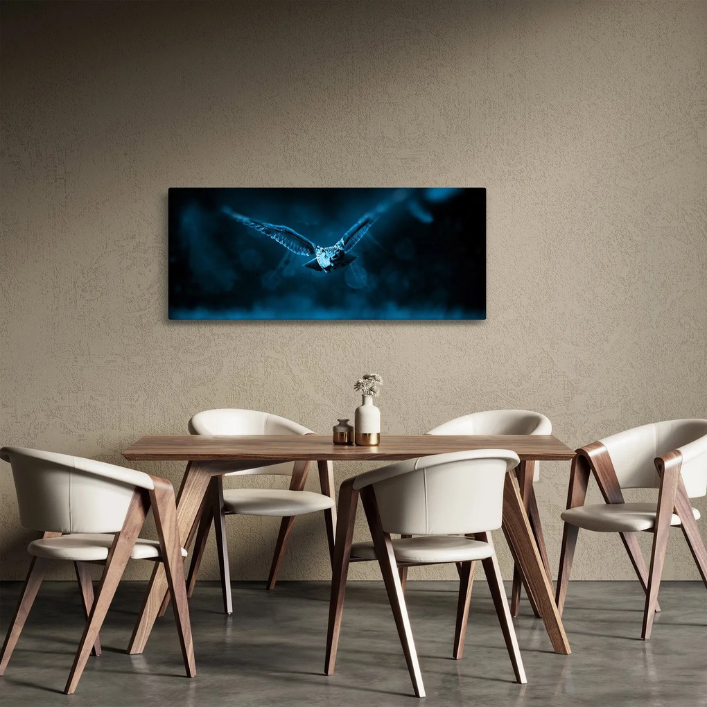 Obraz letiacej sovy (120x50 cm)