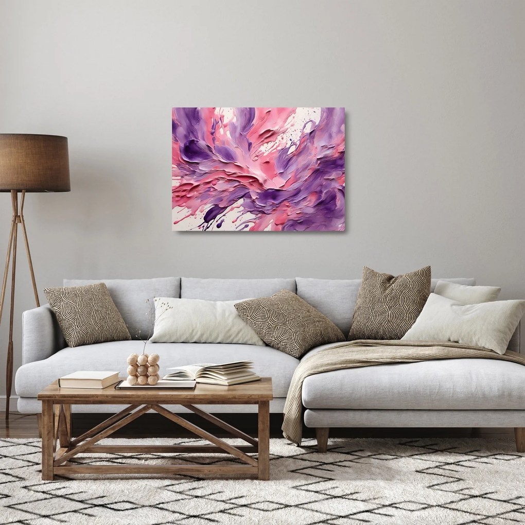 Sklenený obraz - Romantická abstrakcia (70x50 cm)