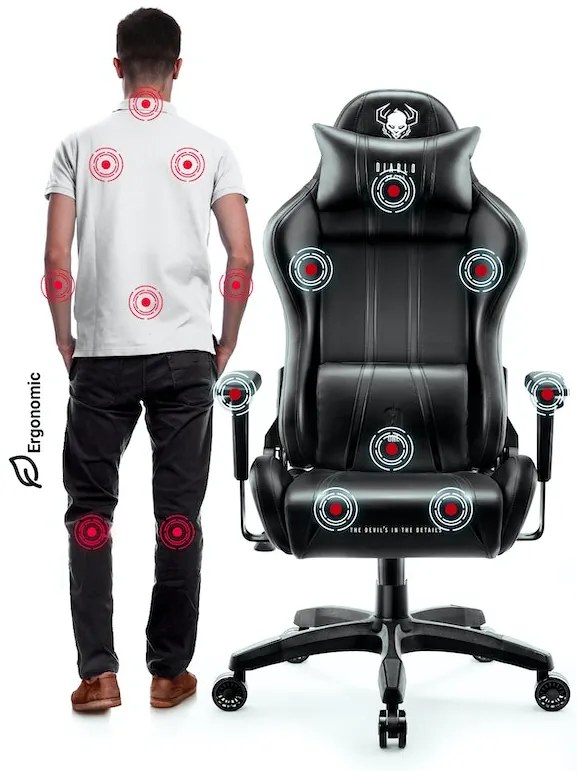 Herné kreslo Diablo X-One 2.0 Normal Size: čierne Diablochairs