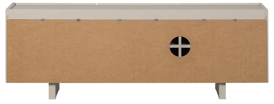 Svetlosivý TV stolík z borovicového dreva 152x53x46 cm Basu – WOOOD