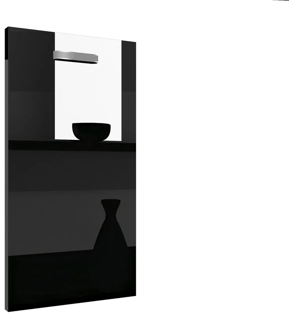 Panel na umývačku Belini zakrytý 45 cm čierny lesk  INF PZ45/1/WT/B/0/F