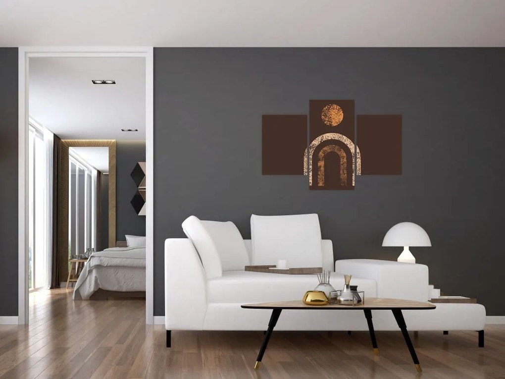 Obraz - Oranžové oblúky N⁰1 (90x60 cm)