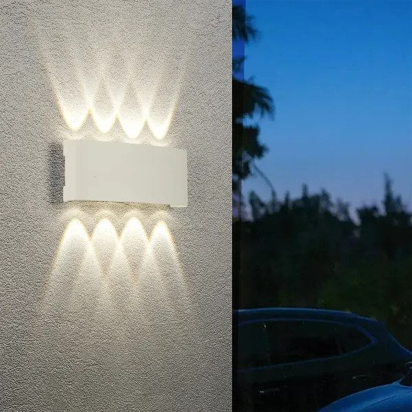 Brilagi - LED vonkajšie nástenné svietidlo FLAREBOX LED/8W/230V biela IP65