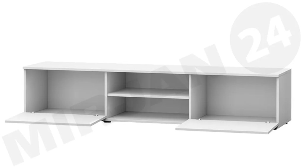 TV stolík 180 Boho B3, Farby: biela / biely lesk