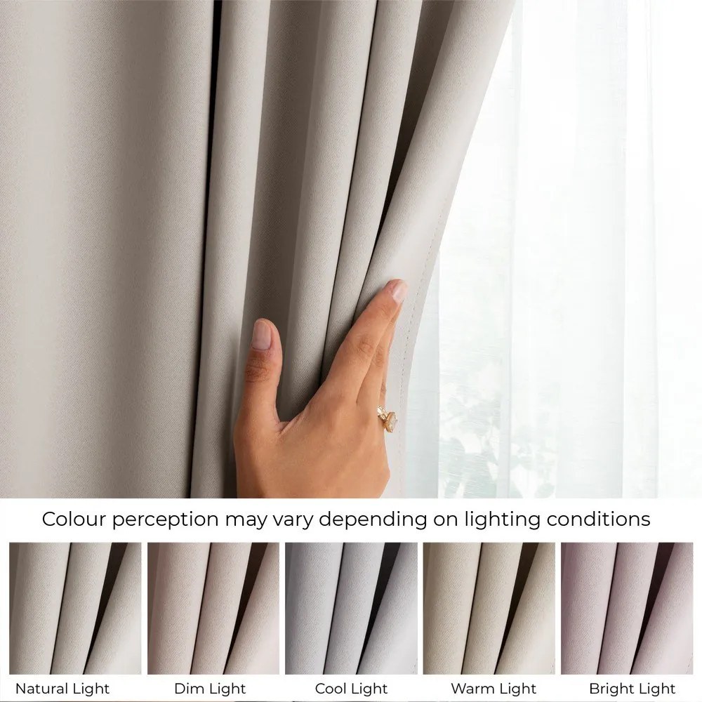 Béžový zatemňovací termo záves 140x270 cm Pleat – Restilo