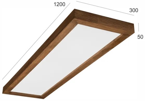Brilagi-LED Stmievateľné svietidlo WOODY FRAME LED/50W/230V dub 120x30 cm IP44 +DO
