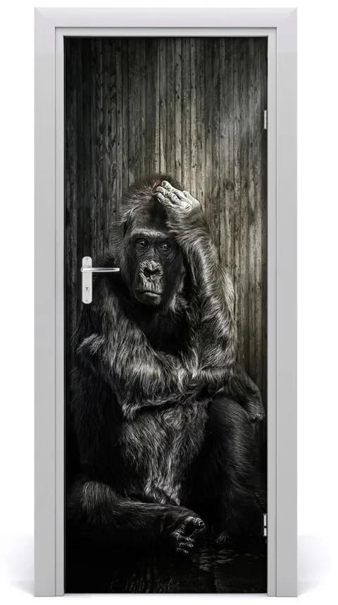 Samolepiace fototapety na dvere gorila 95x205 cm