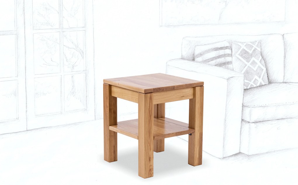 Wooded Odkládací stolek Chicago z masivu DUB