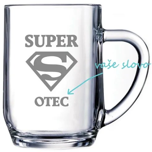 Pieskovaný polliter na pivo Super otec s úpravou