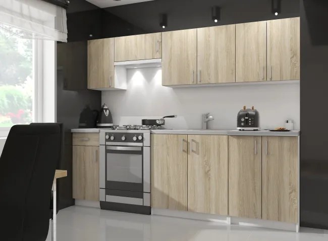 Horná kuchynská skrinka LIMA W40 D1 H720 biela / dub sonoma