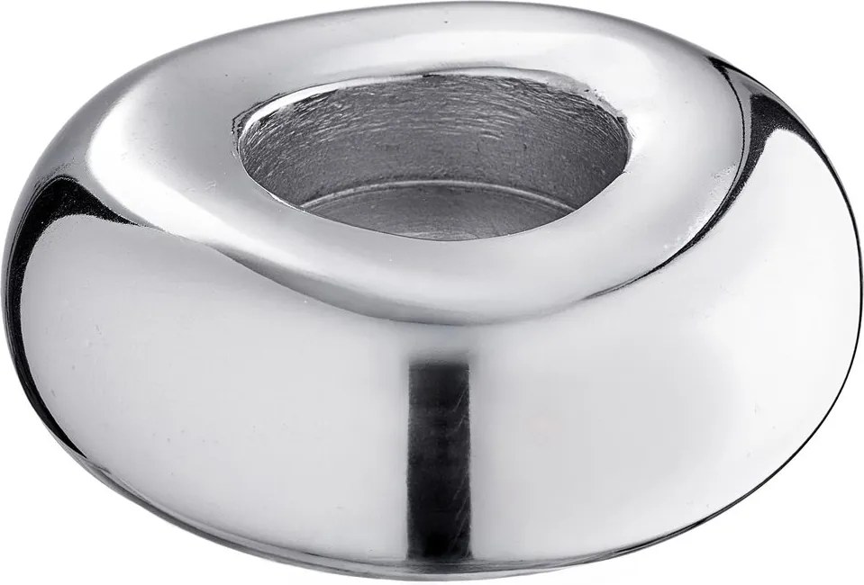 CHROME Svietnik na čajovú sviečku 9 cm - strieborná
