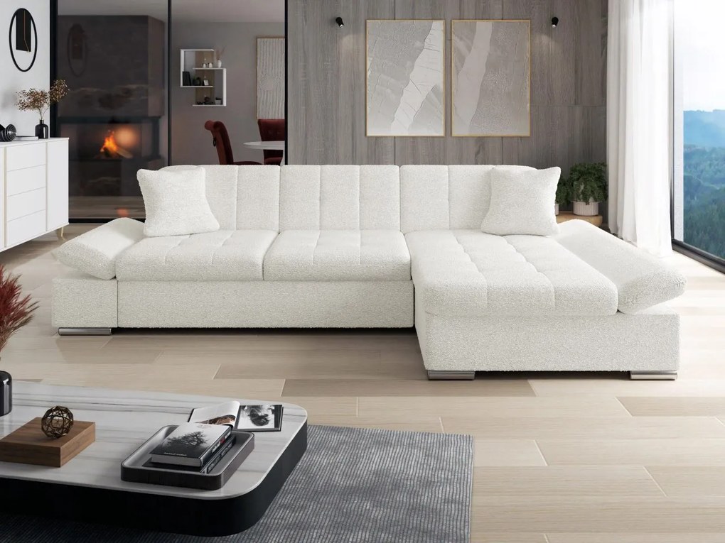 Rohová sedacia súprava Magnir, Dostupné poťahy: Sandu 224.01, Strana: pravá