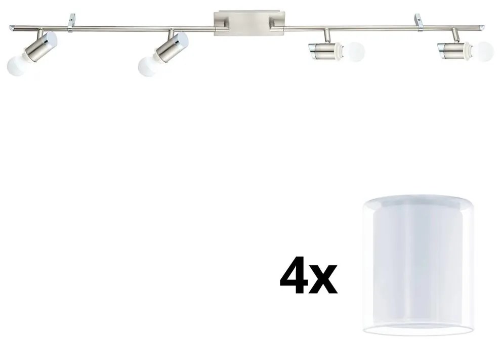 Eglo - LED Bodové svietidlo MY CHOICE 4xE14/4W/230V chróm/biela EG31109D