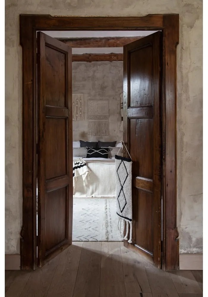 Krémový prateľný ručne tkaný vlnený koberec 140x200 cm Lakota Day – Lorena Canals