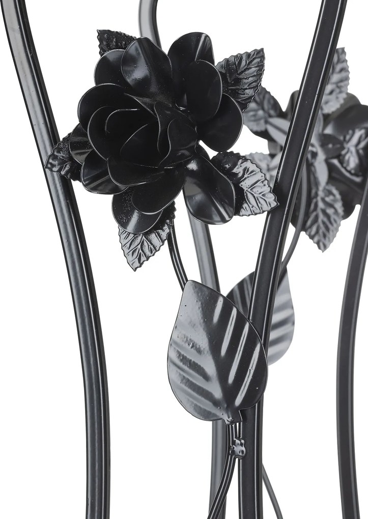 STOJAN NA KVETINÁČ ROSE 92X28X65 CM ČIERNA