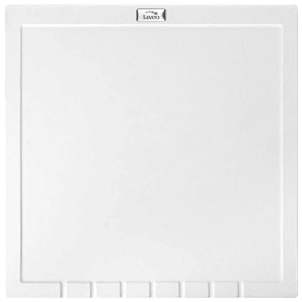 Laveo Halvo, granitový odkvapkávač 350x350x25 mm, biela, LAV-OBA_601T