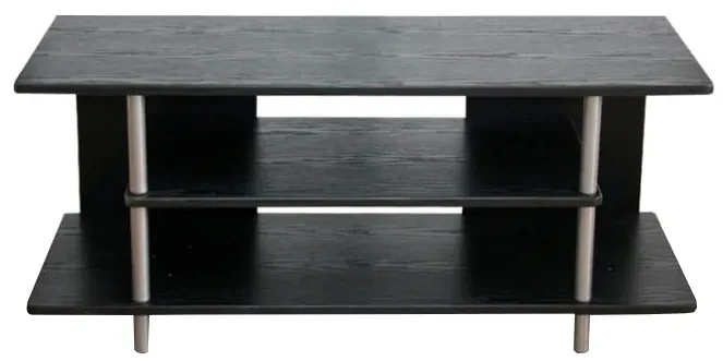TV stolík, čierna/strieborná, QUIDO