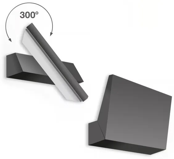 Telefunken - LED Vonkajšie nástenné svietidlo LED/10W/230V IP44 čierna