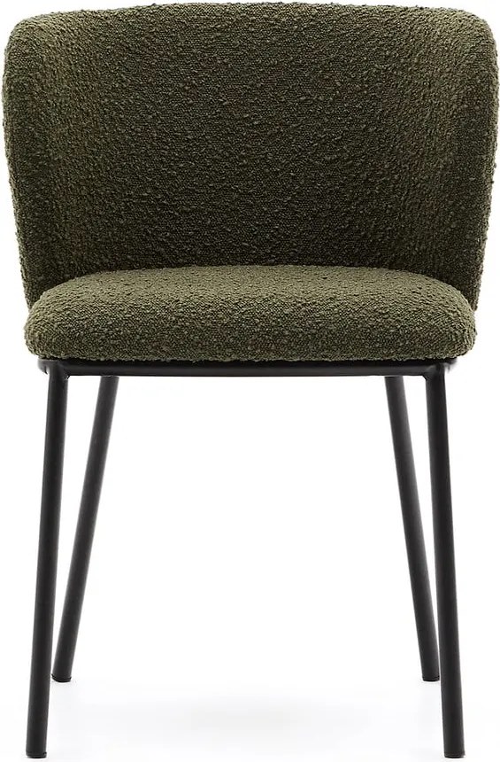 Zelené čalúnené jedálenské kreslo Ciselia – Kave Home