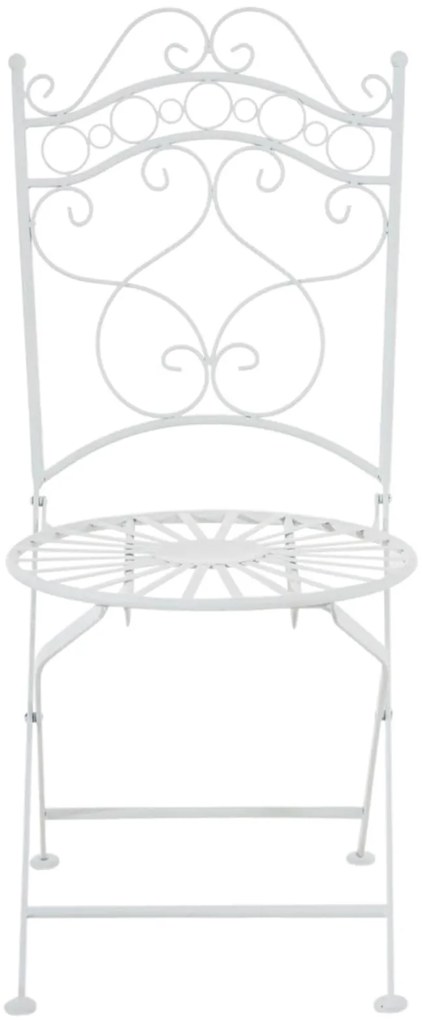 Kovová stolička skladacia Indra (SET 2 ks) - Biela