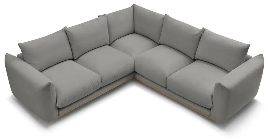 Sivá rohová pohovka Ernest – Bobochic Paris