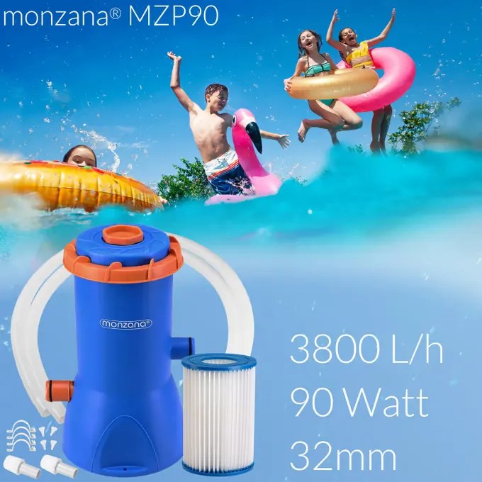 InternetovaZahrada Bazénové filtračné čerpadlo MZP90 modrá/oranžová 3 800 l/h