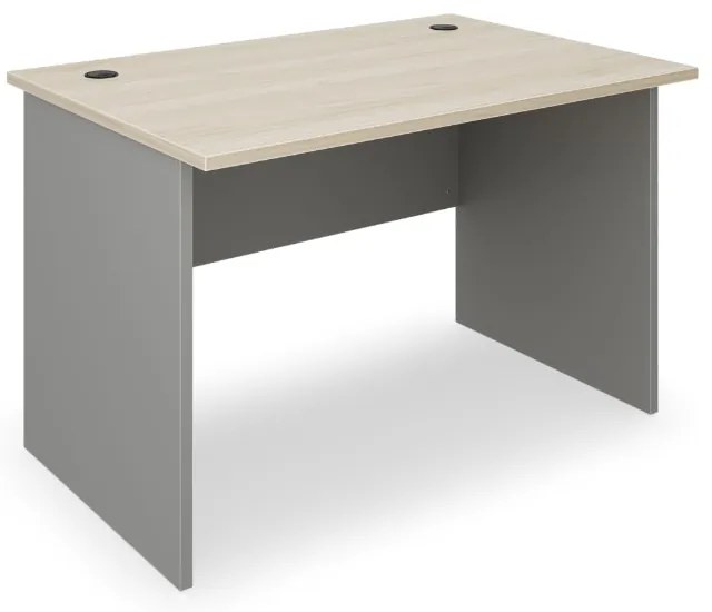 Stôl SimpleOffice 120 x 80 cm, dub svetlý / sivá
