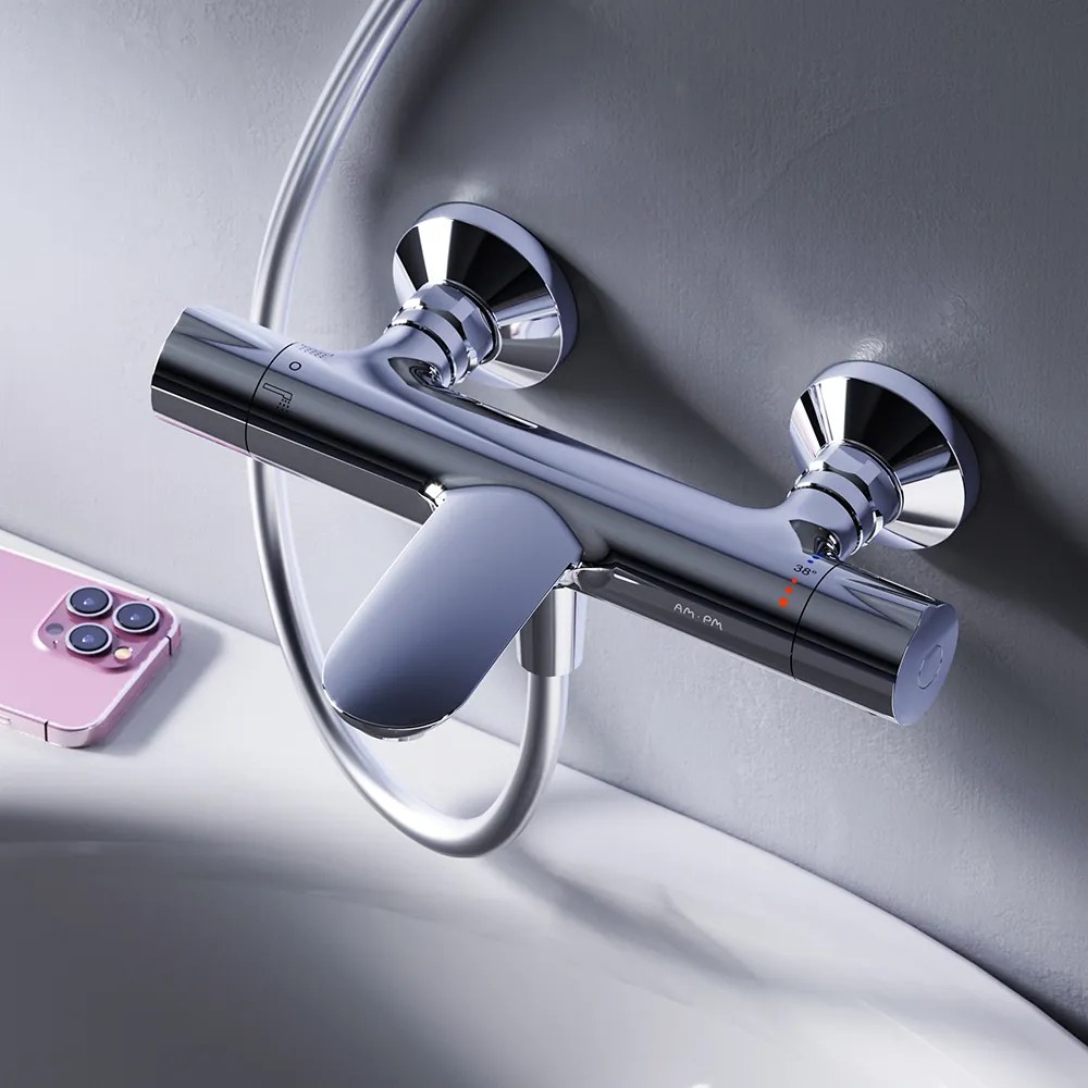 Vaňová a sprchová batéria AM.PM Like FLA50000 termostat, chróm