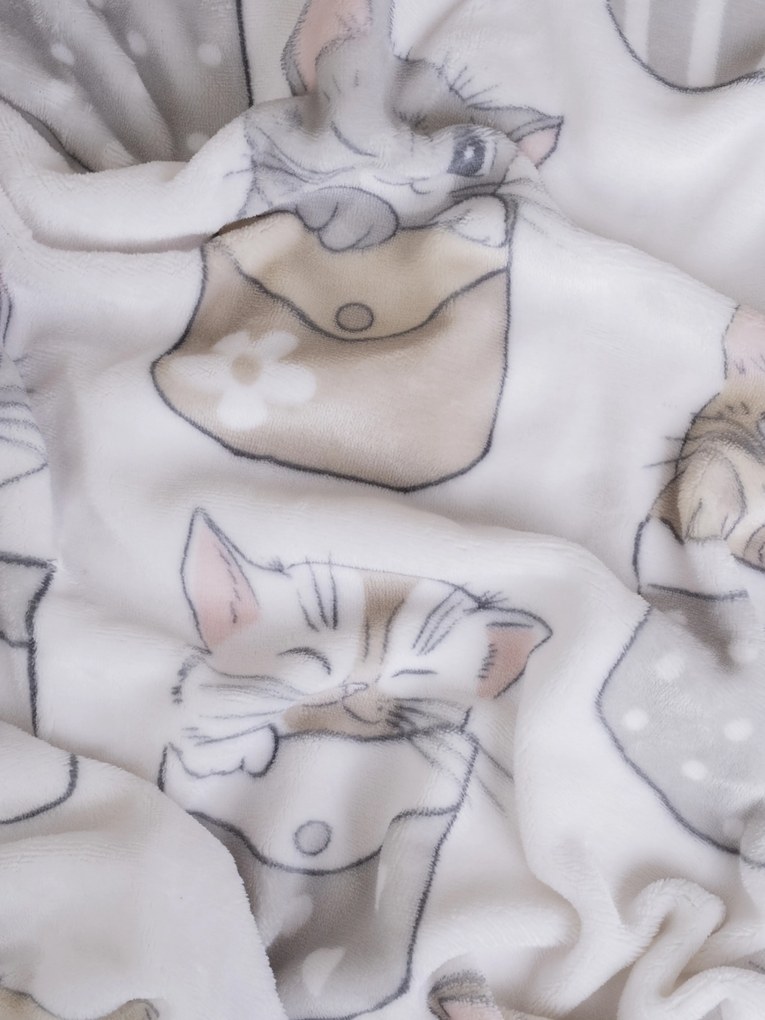 Obliečka na vankúš mikroplyš Exclusive 40 × 60 cm - Mačičky vo vrecku