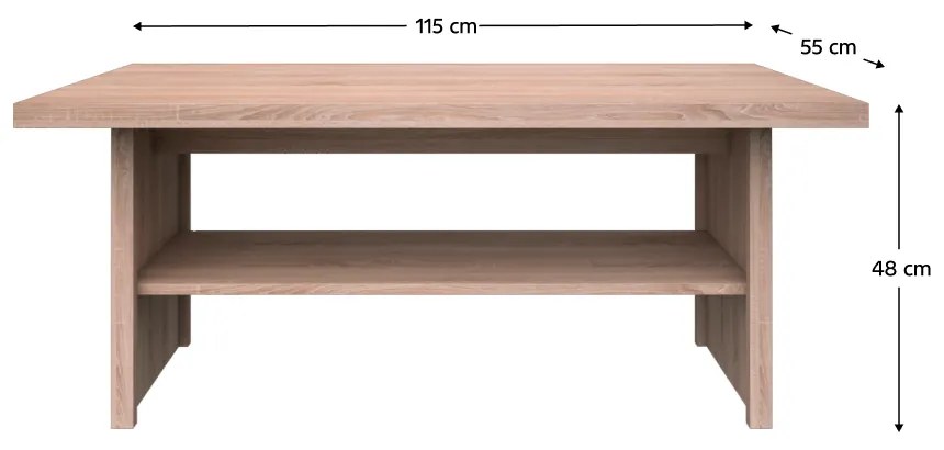 Konferenčný stolík TOPTY 115, dub Sonoma