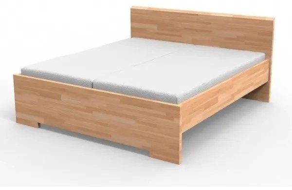 Texpol MONA - masívna buková posteľ s možnosťou preskleného čela 200 x 200 cm, buk masív