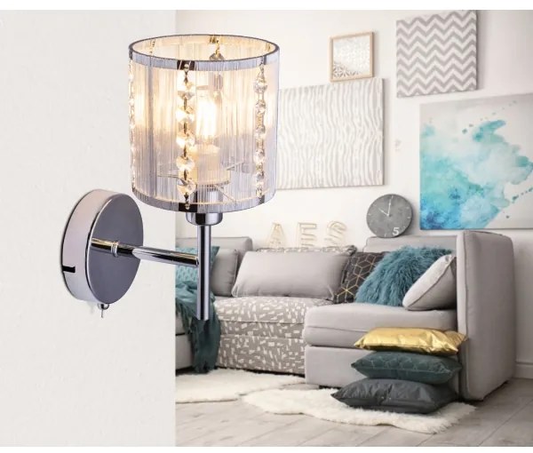 Globo 15091W - Nástenné svietidlo WALLA 1xE14/40W/230V chróm