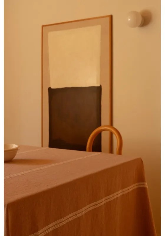 Ľanový obrus Venla 150x300, ľan-brusnicovo červený