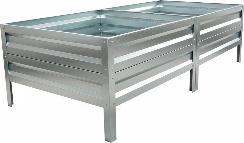 Vyvýšený záhon LEGI 0,65 × 2 m, pozinkovaný oceľový rám, výška 40 cm