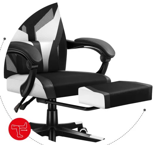 Herná stolička Combat - 5.0 White