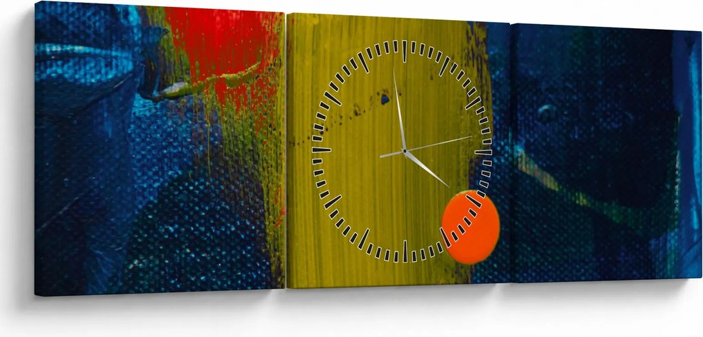 Obraz farieb (s hodinami) (90x30 cm)