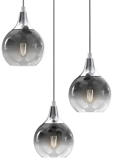 Luster na lanku MONTE 3xE27/60W/230V matný chróm