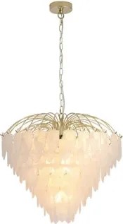 Searchlight 48970-10SB - Luster na reťazi FEATHER 10xE14/60W/230V