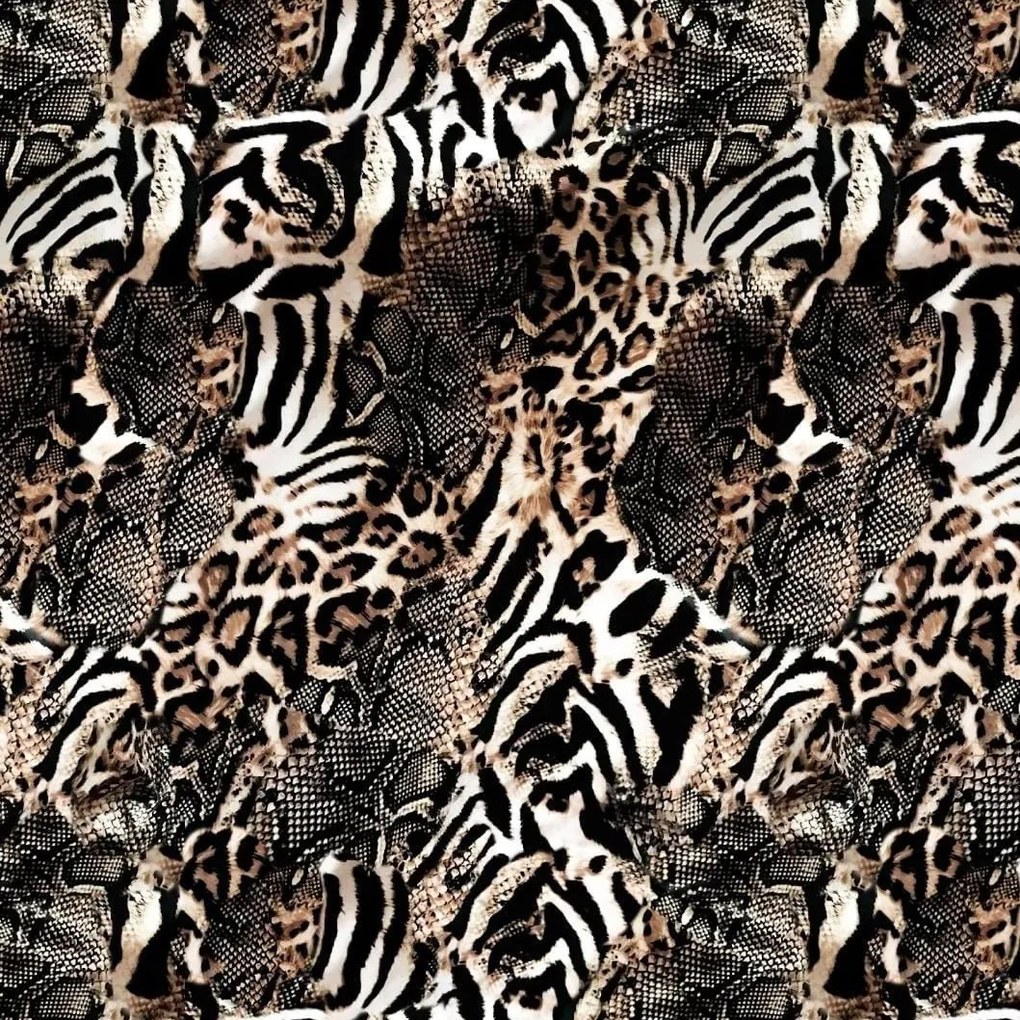 Teplákovina digital - Zebra Leopard