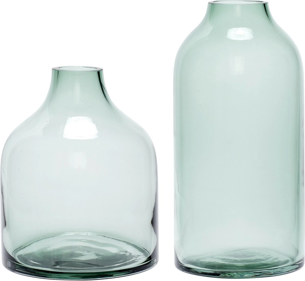 HÜBSCH váza sklo/zelená 280502, zelená