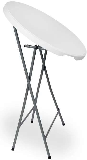 Skladací stolík GALA 80 cm biely